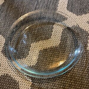 Pyrex Transparent Glass Pie Plate with Subtle Warm Tint